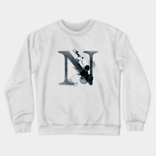 Floral Monogram N Dark Herbs And Flora Crewneck Sweatshirt